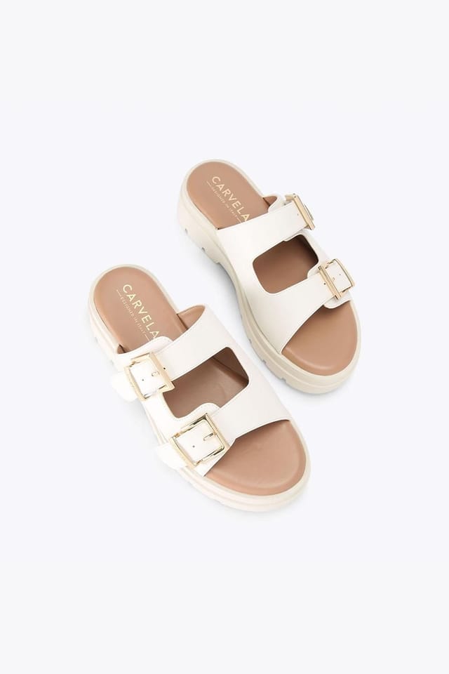 Carvela Carvela Women's 'Bormio Buckle' Sandals in White - 2