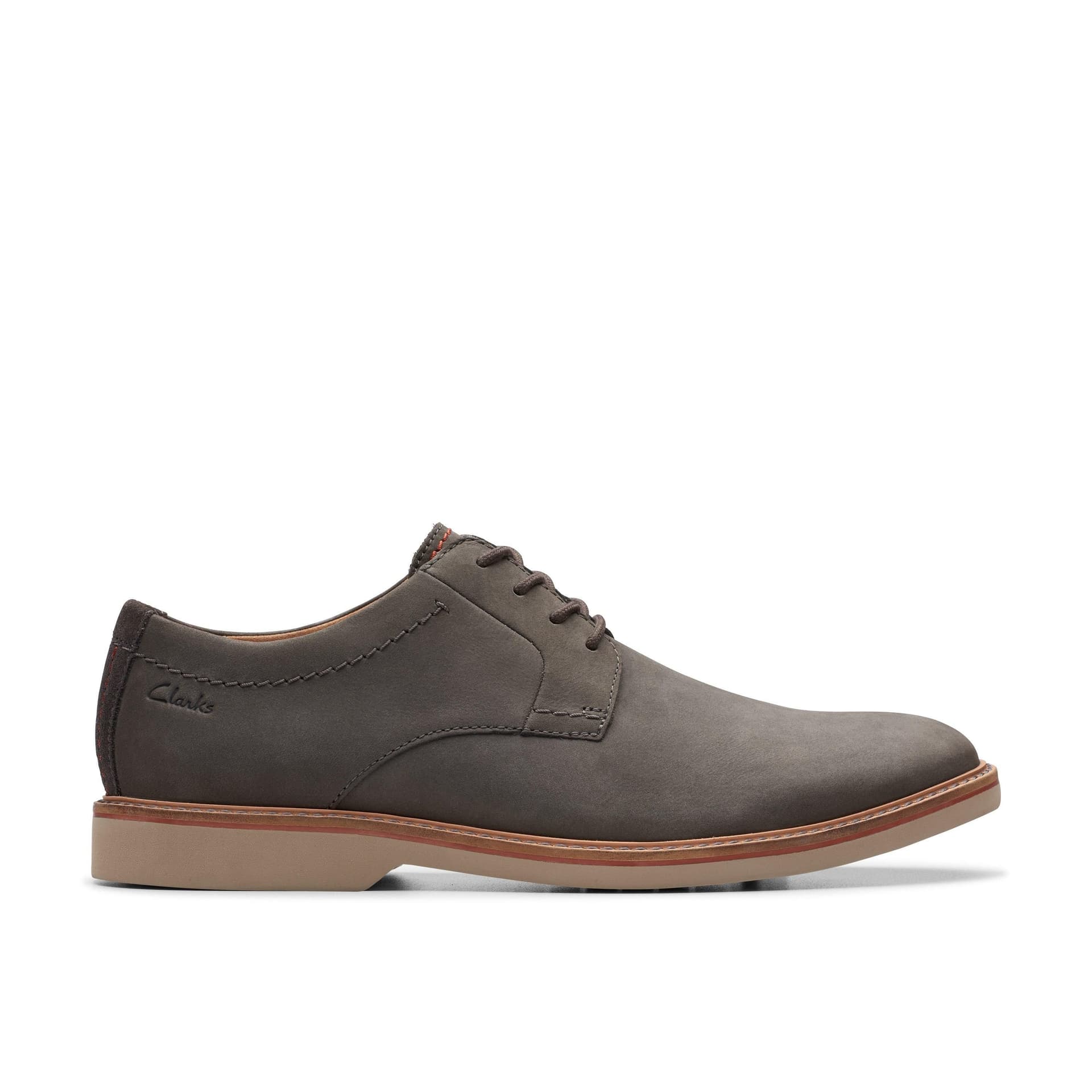 Clarks Clarks Men's Atticus LT Lace Dark Grey Nubuck Derby Shoes, Lace Up
