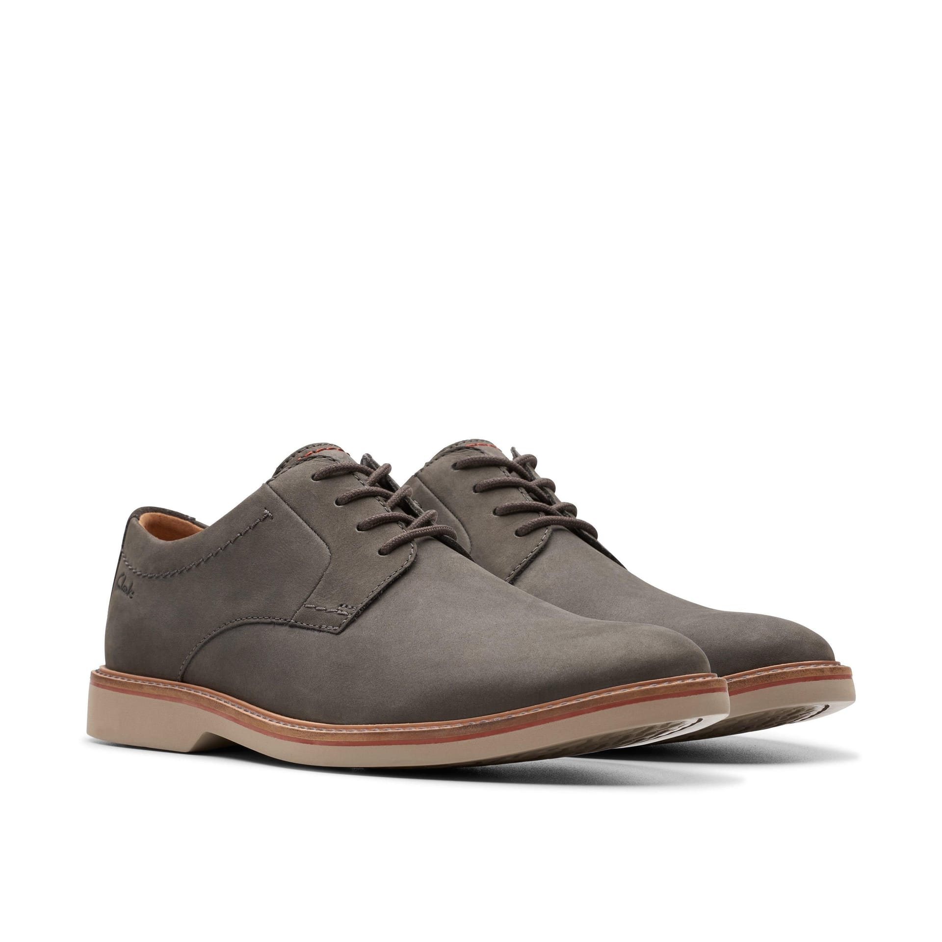 Clarks Clarks Men's Atticus LT Lace Dark Grey Nubuck Derby Shoes, Lace Up - 4