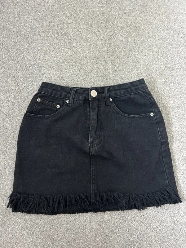 ASOS Black Denim Mini Skirt