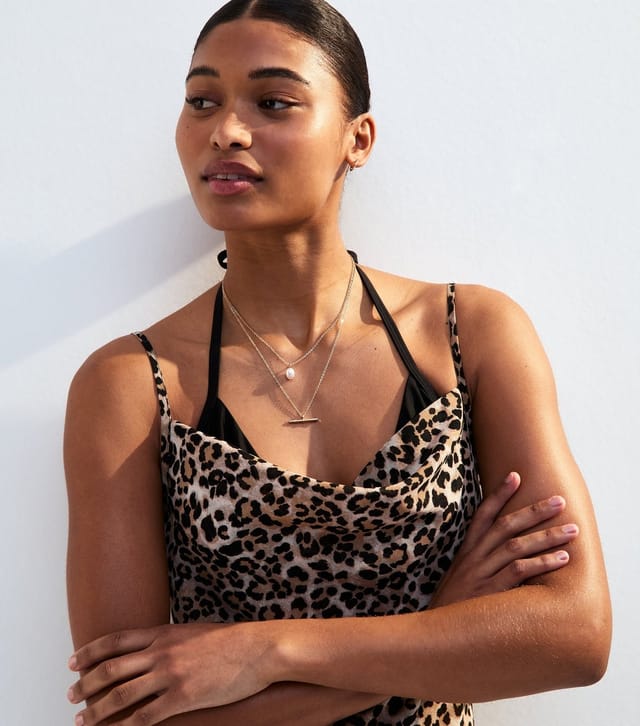 New Look Women's Brown Leopard Print Maxi Dress Cover Up New Look - 3