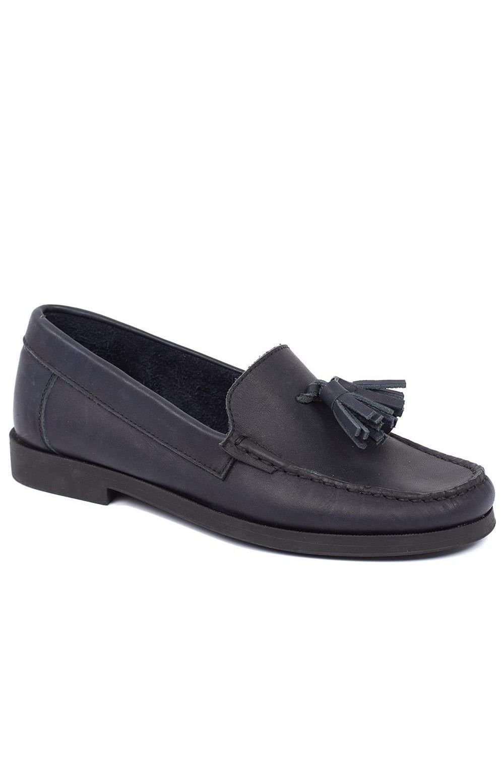 Jones Bootmaker Jones Bootmaker Women's Trish Leather Casual Moccasins in Black