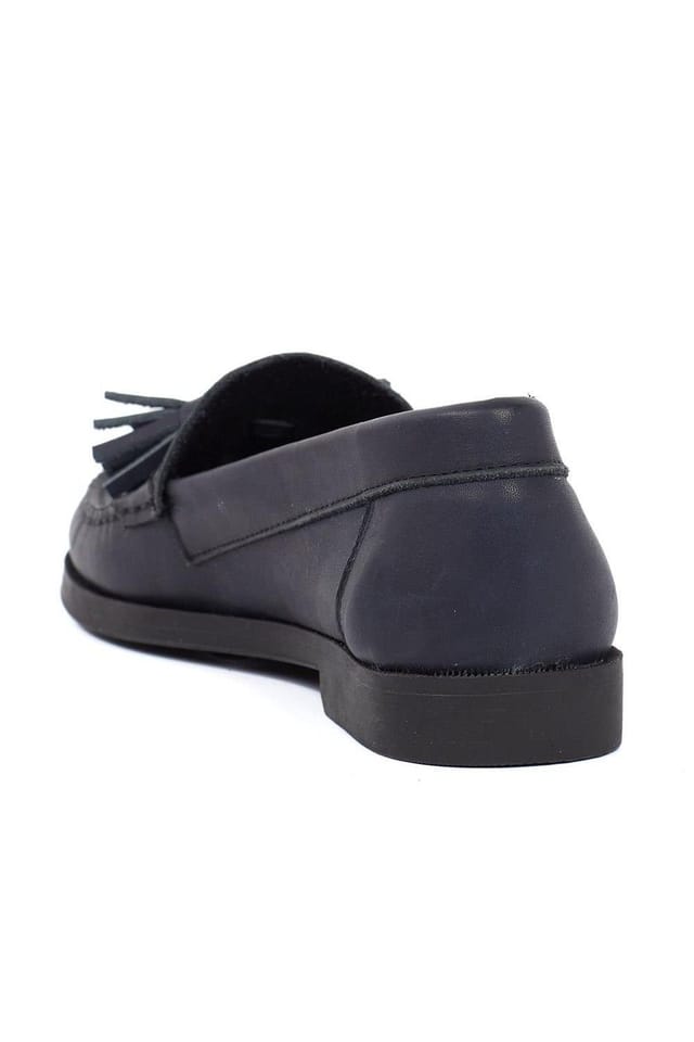 Jones Bootmaker Jones Bootmaker Women's Trish Leather Casual Moccasins in Black - 3