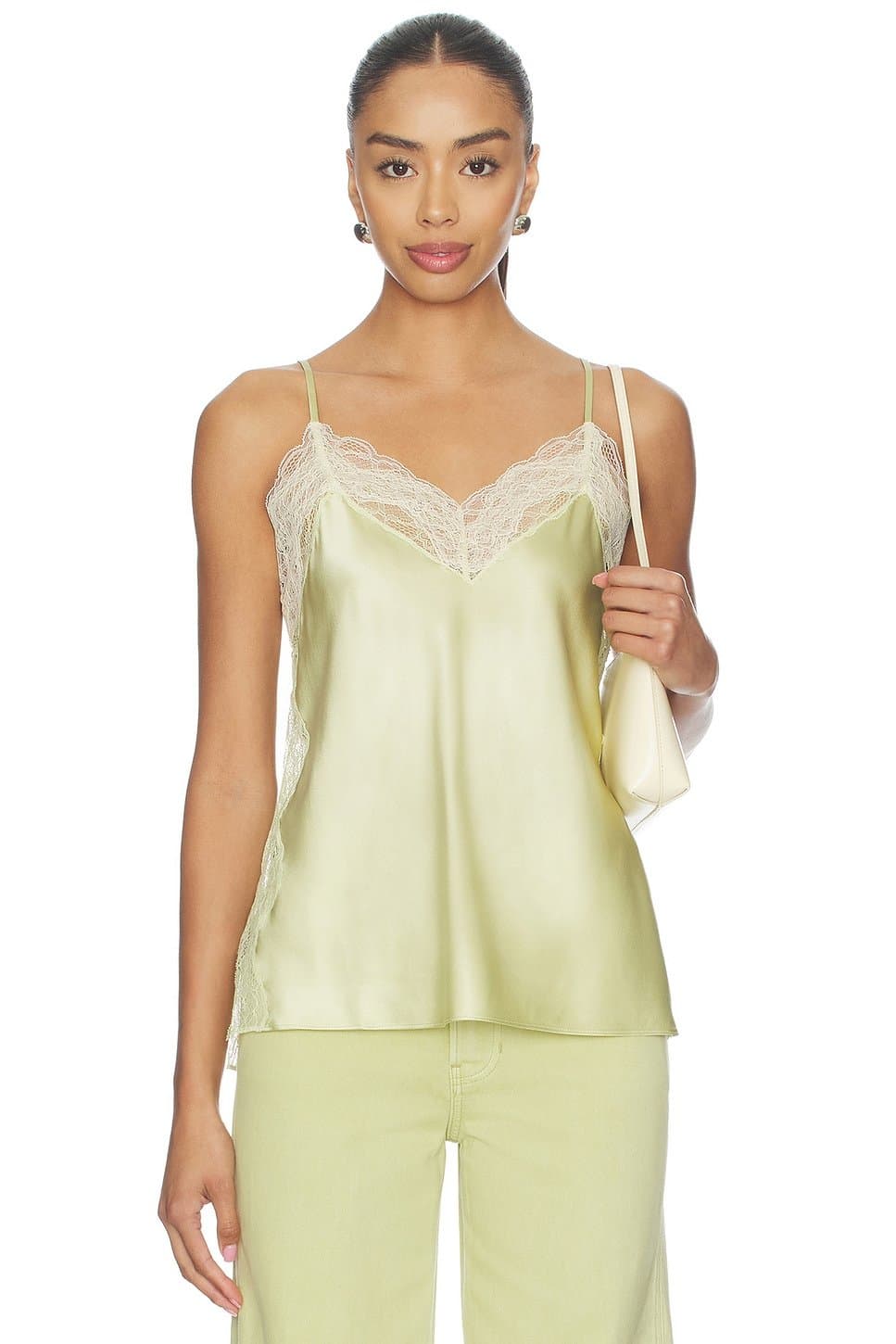revolve Veronica Beard Pistachio Silk Camisole