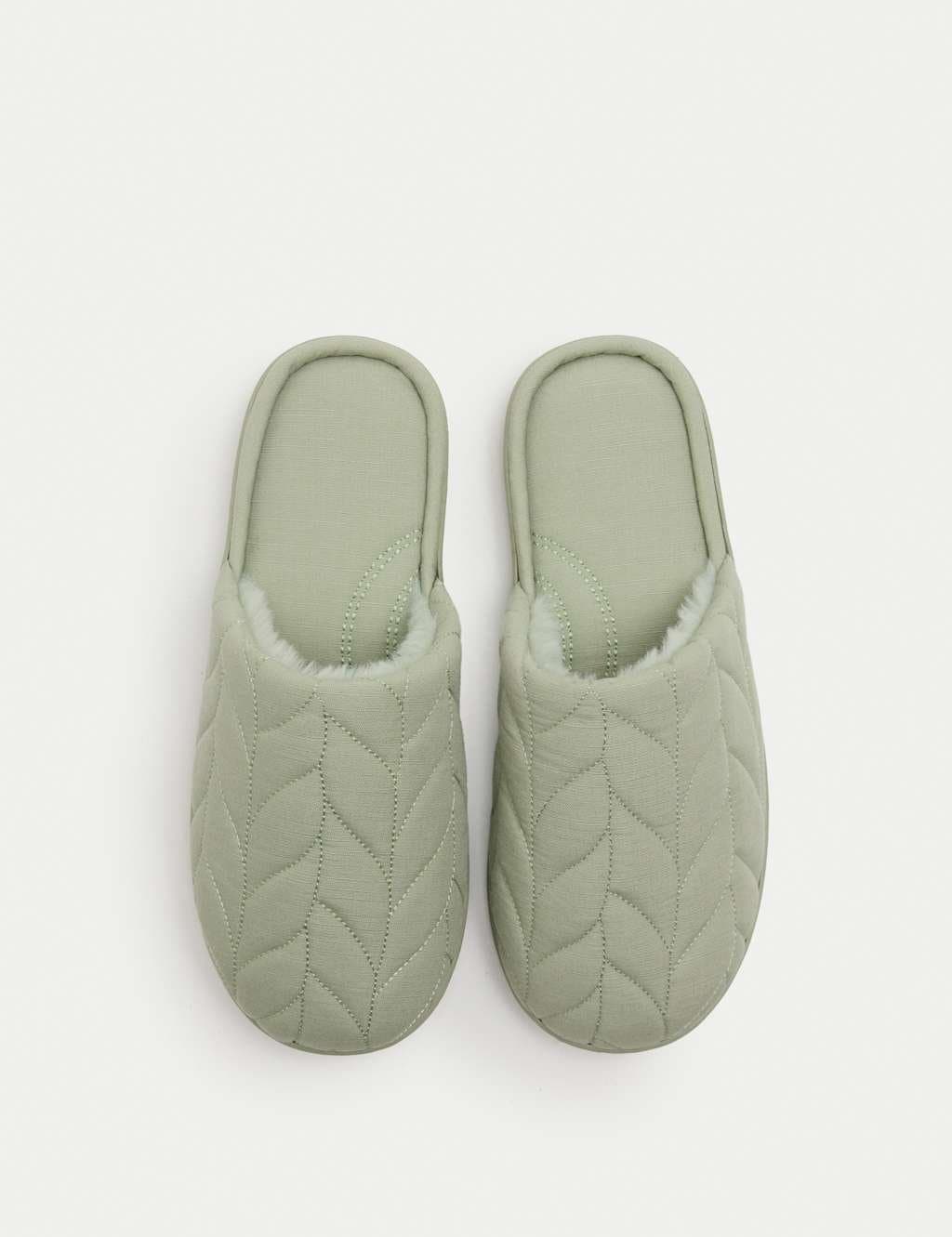 Marks & Spencer M&S Mule Slippers with Secret Support Mint