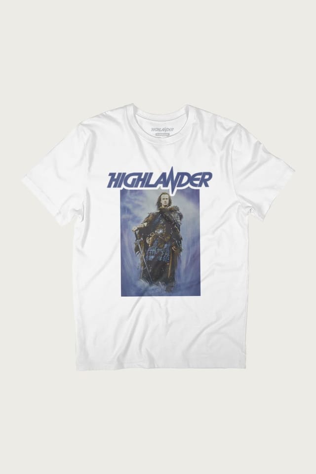 Highlander Highlander Men's 1986 Theatrical Poster T-Shirt in White - 2