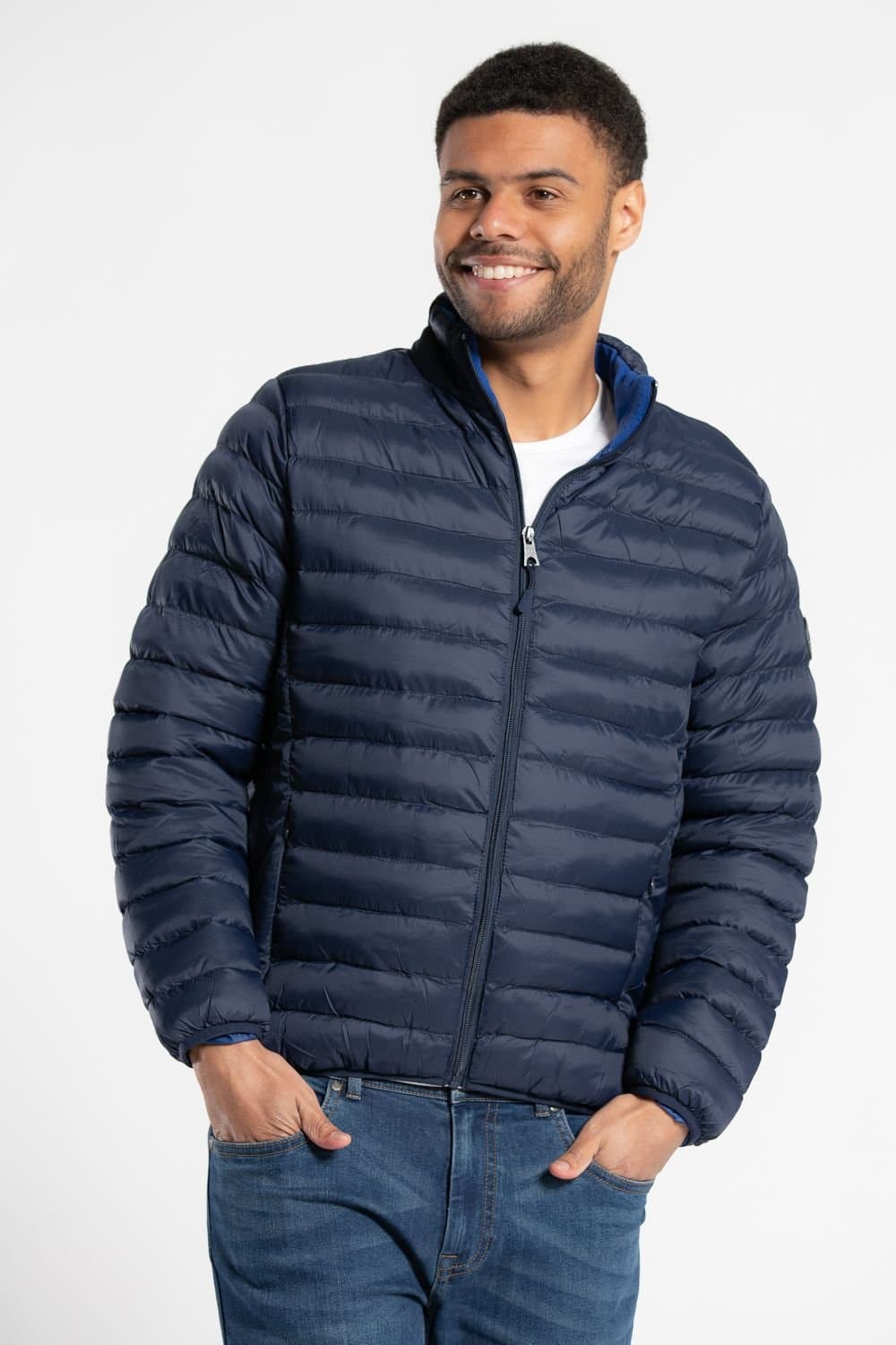Tokyo Laundry Tokyo Laundry Men's Fleece Lined Padded Jacket in Dark Navy
