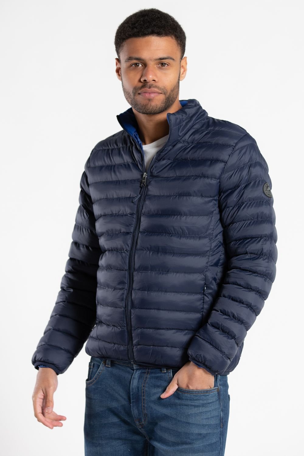 Tokyo Laundry Tokyo Laundry Men's Fleece Lined Padded Jacket in Dark Navy - 3