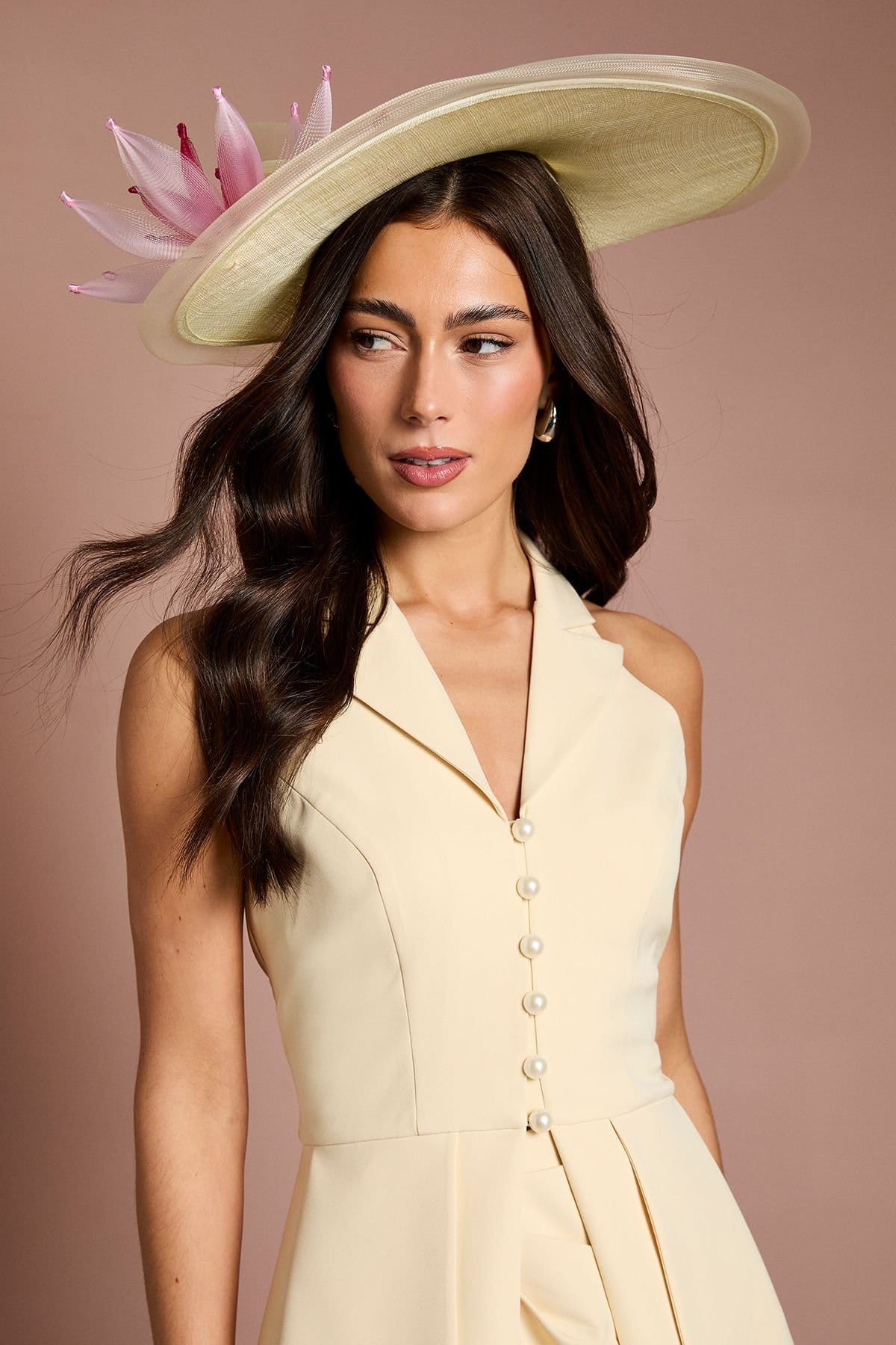 Coast Coast Women's Lisa Tan Pleated Waist Coat in Lemon - 4