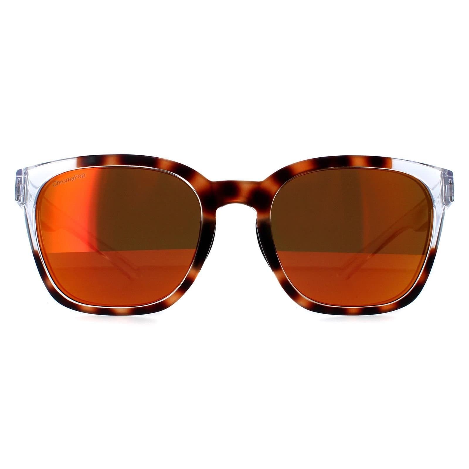 Smith Smith Men's Square Havana & Transparent Chromapop Red Mirror Founder in Brown
