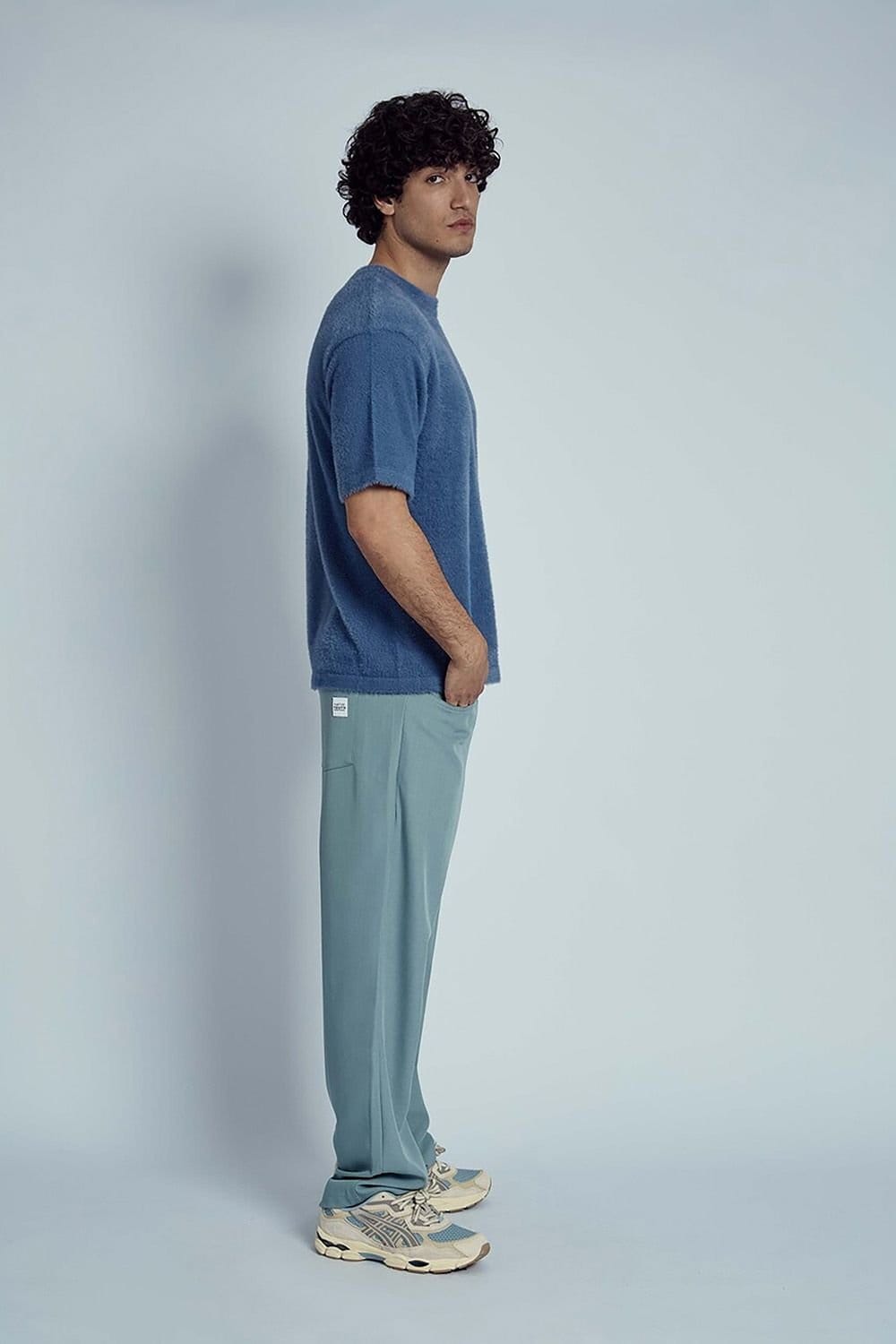 Native Youth Native Youth Men's Straight-Leg Tailored Trousers in Blue - 4