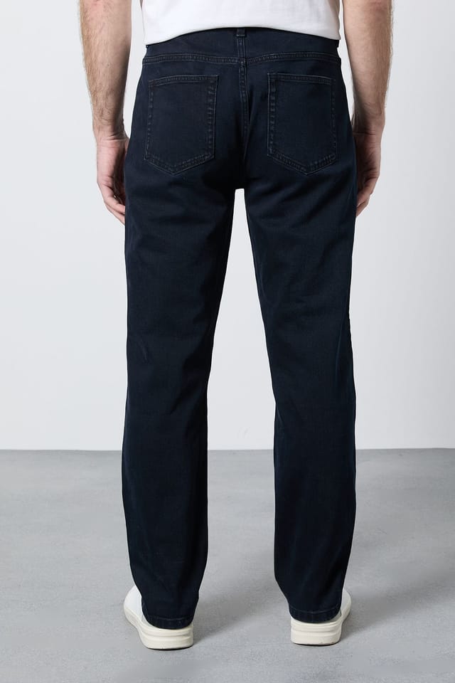 Maine Maine Men's Blue Black Rinse Premium Stretch Straight Fit in Dark Blue - 3