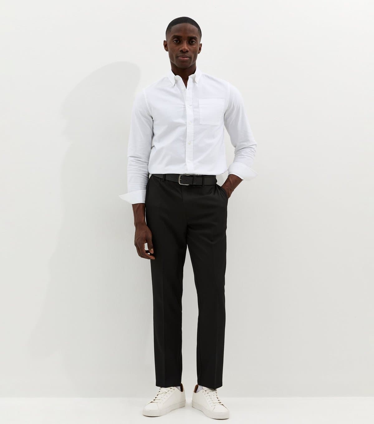 New Look Men's Black Straight Leg Smart Trousers New Look