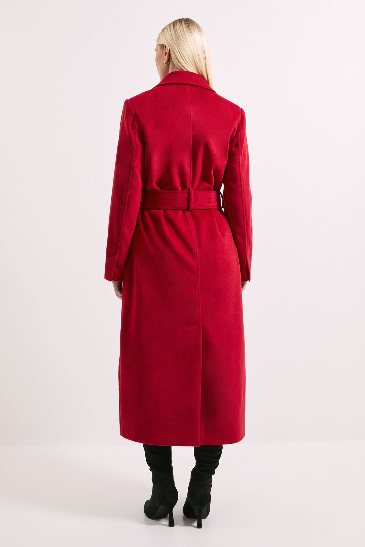 Wallis Wallis Women's Principles by Belted Maxi Coat in Red - 3