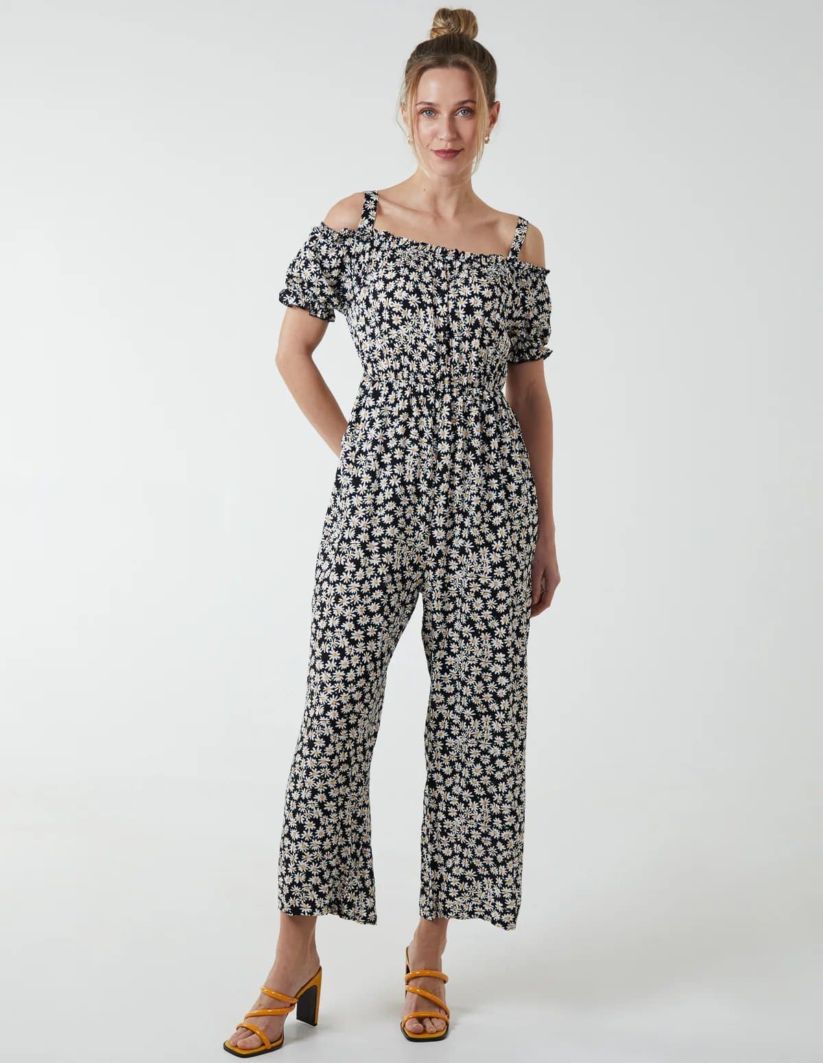 Blue Vanilla Cami Strap Bardot Daisy Jumpsuit