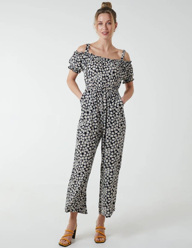 Blue Vanilla Cami Strap Bardot Daisy Jumpsuit - 3
