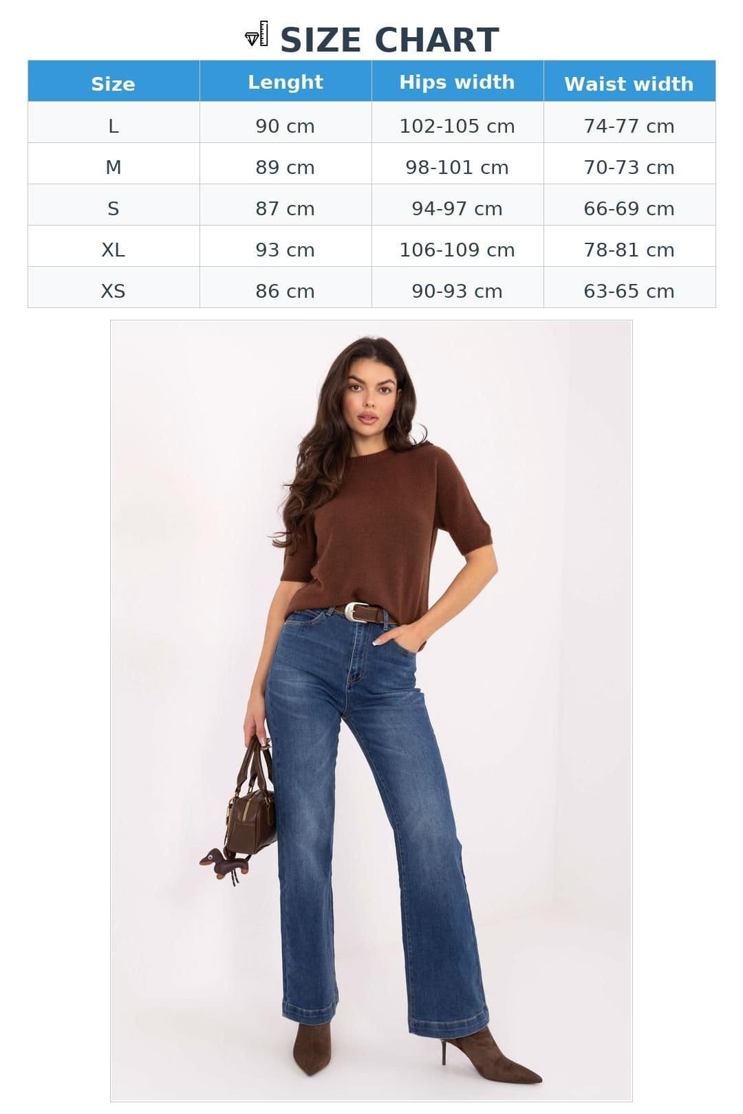 Love Lace Love Lace Women's Straight Leg High Waist Jeans with Belt in Blue - 4