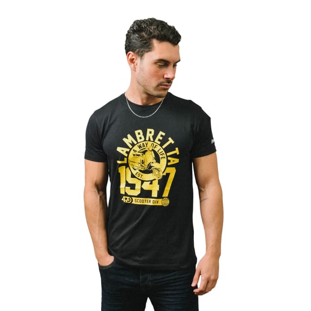 Lambretta Lambretta Men's 1947 Scooter T-Shirt in Black - 3