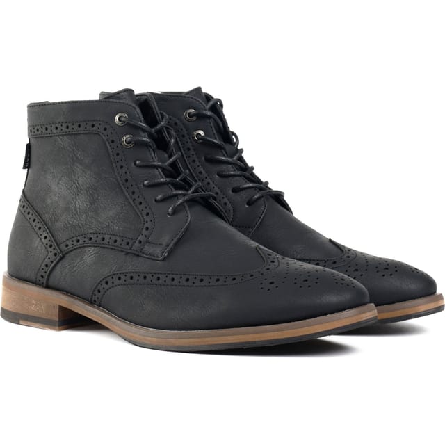 V.GAN V.GAN Men's Wheat 2 Brogue Boots in Black - 2