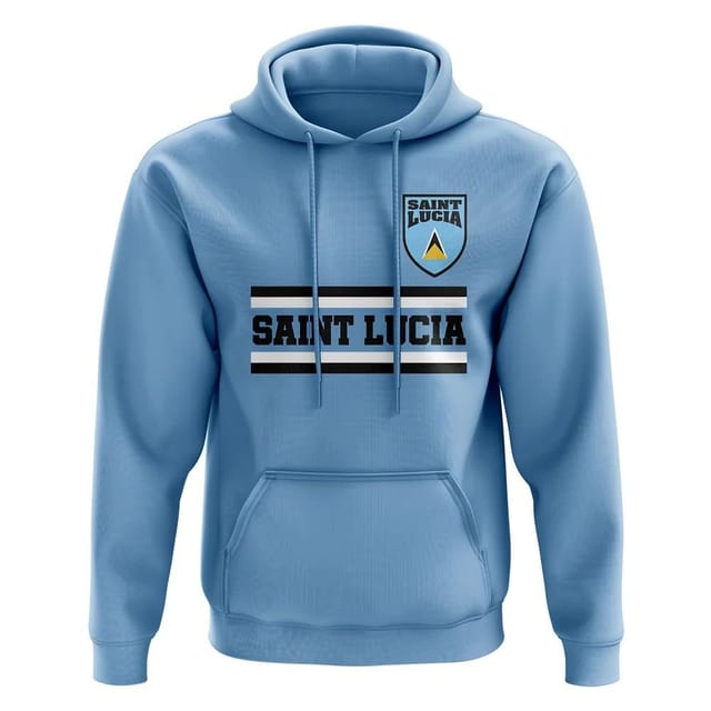 St Lucia St Lucia Men's Mens Saint Lucia Core Football Country Hoody Sky Blue in Light Blue - 2