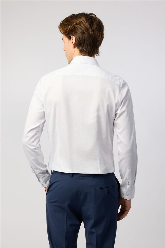 Ted Baker Ted Baker Men's Long Sleeve Forward Point Collar Slim Fit Formal Shirt in White - 2
