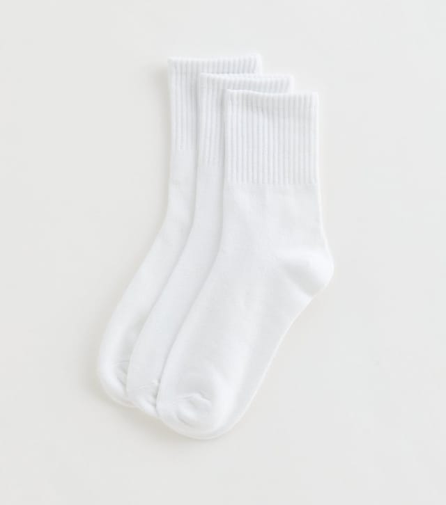 New Look Pack of 3 White Tube Ankle Socks New Look - 2