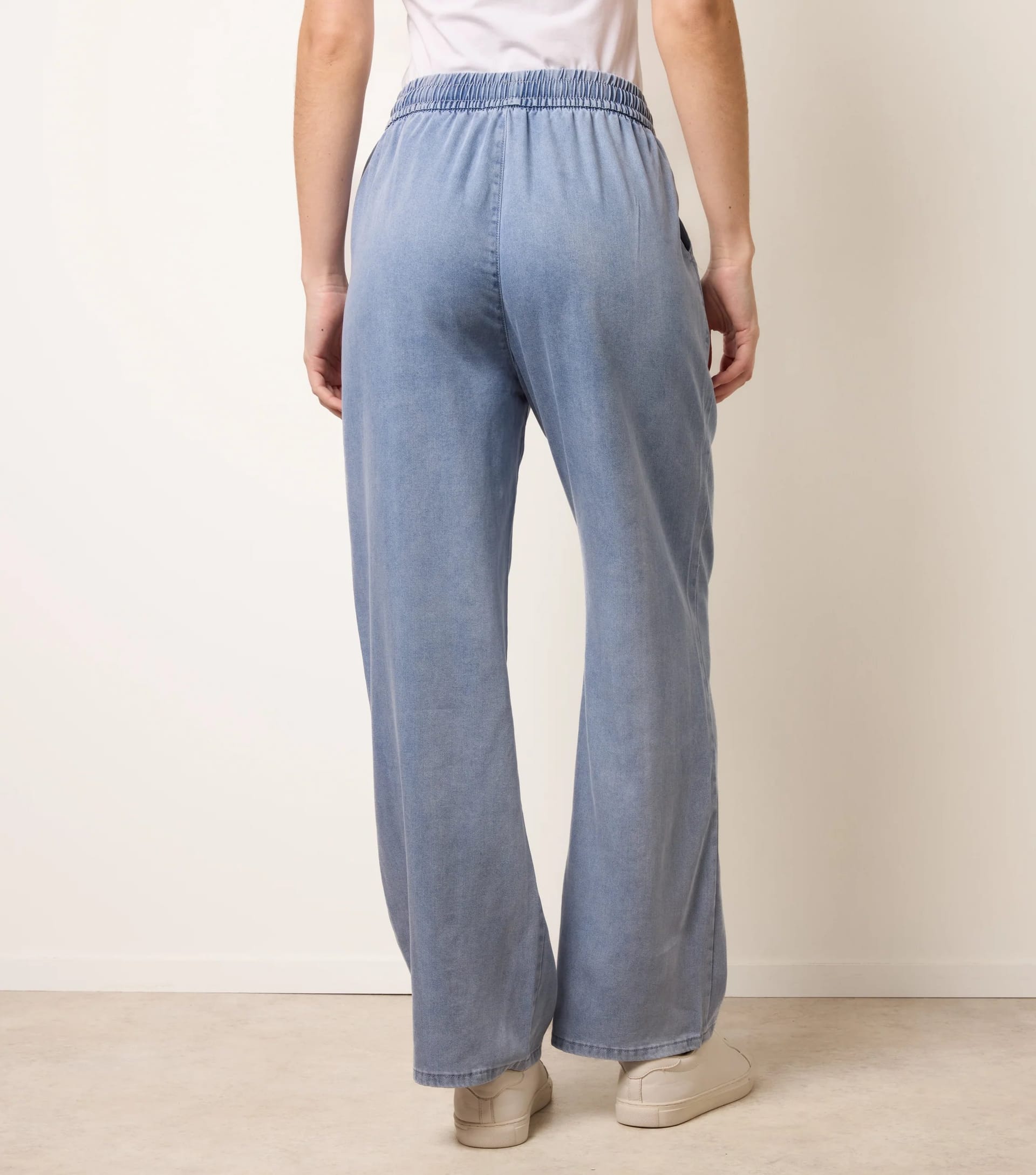Blue Vanilla Elasticated Waist Wide Leg Jeans - 4