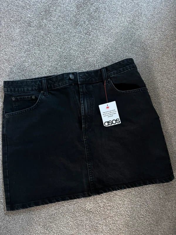 ASOS ASOS Black Denim Skirt