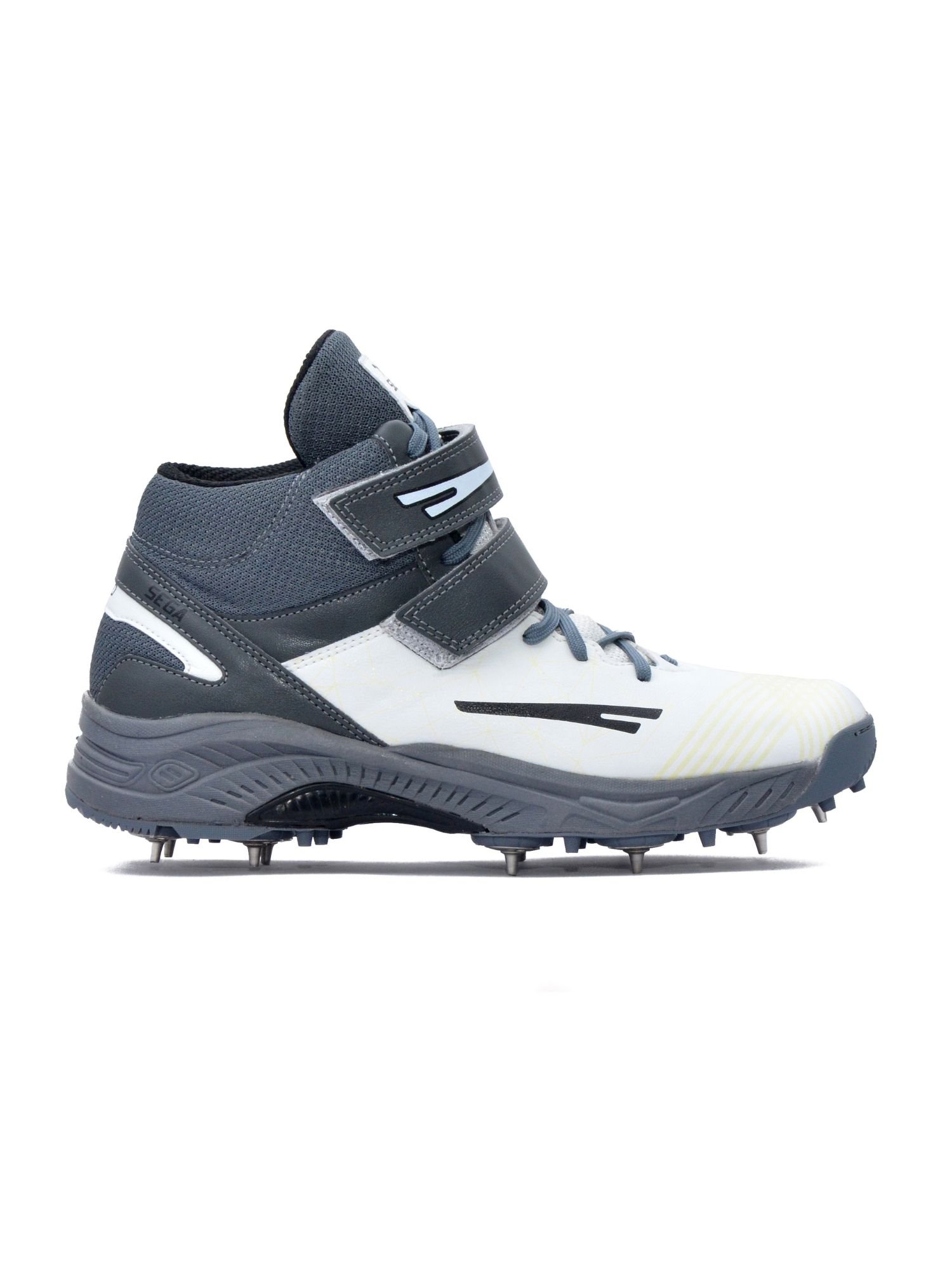QUIVE QUIVE Men's Bold Cricket Shoes Metal Spikes in Grey - 3