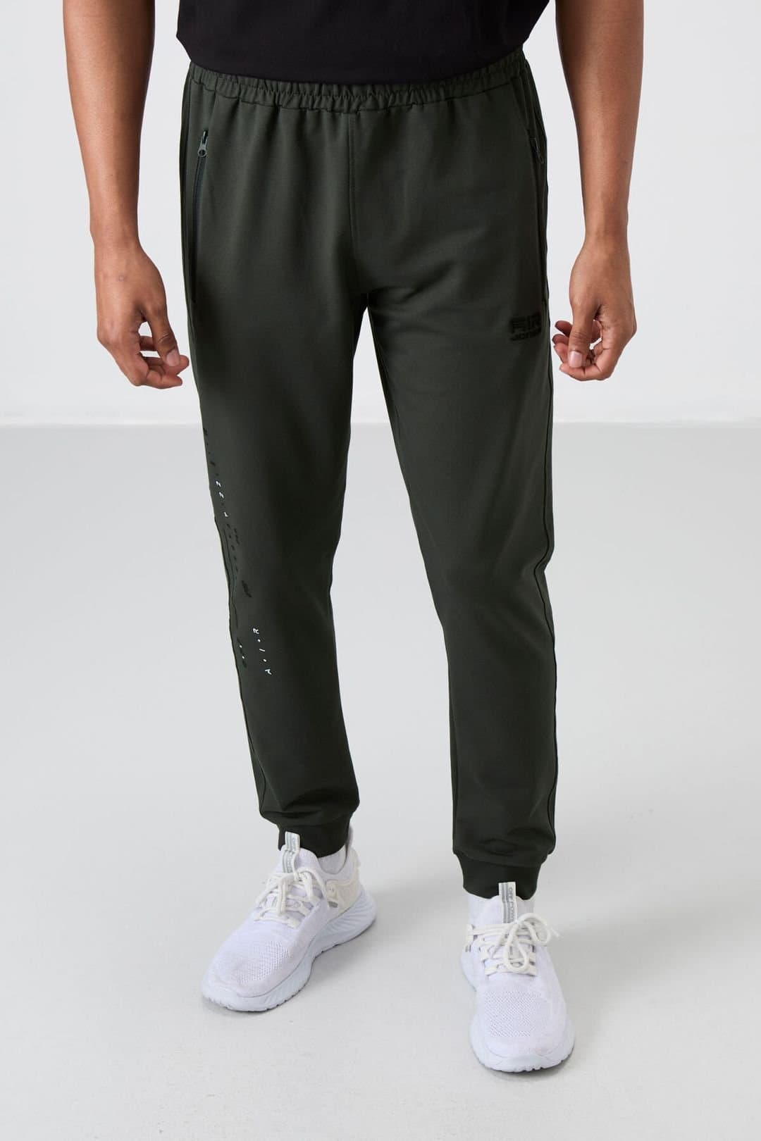 Tommy Life Tommy Life Men's Solid Jogger Sweatpants in Dark Green