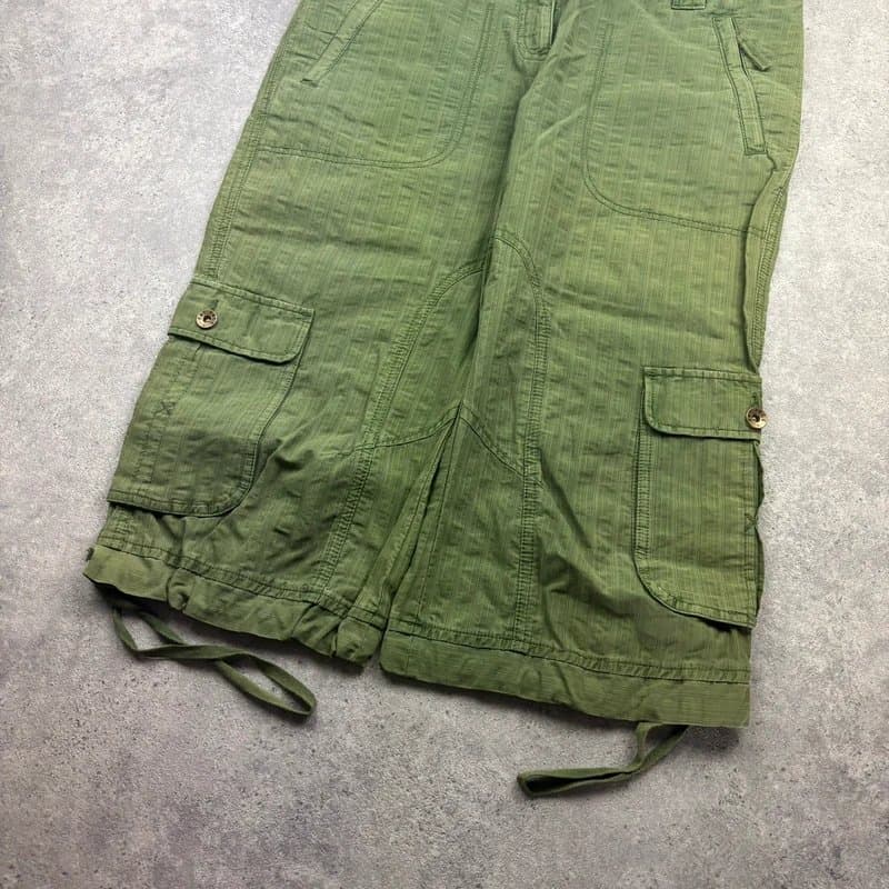 FatFace Fat Face Cargo Shorts Women's UK 12 Green 3/4 Length Long Field Utility Pockets