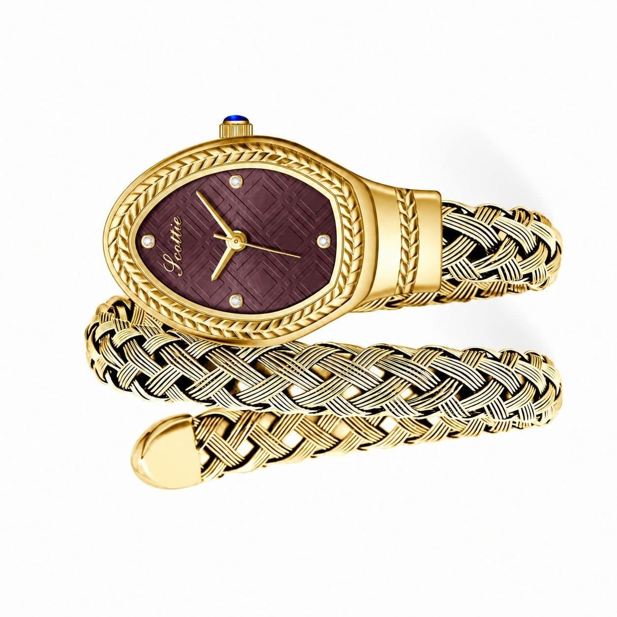 Emma Loves Diamonds Emma Loves Diamonds Women's Park Lane Snake Watch. Gold Watch by Emma Scott