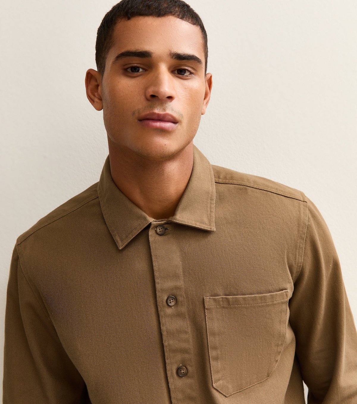 New Look Men's Brown Regular Fit Patch Pocket Shacket New Look - 2