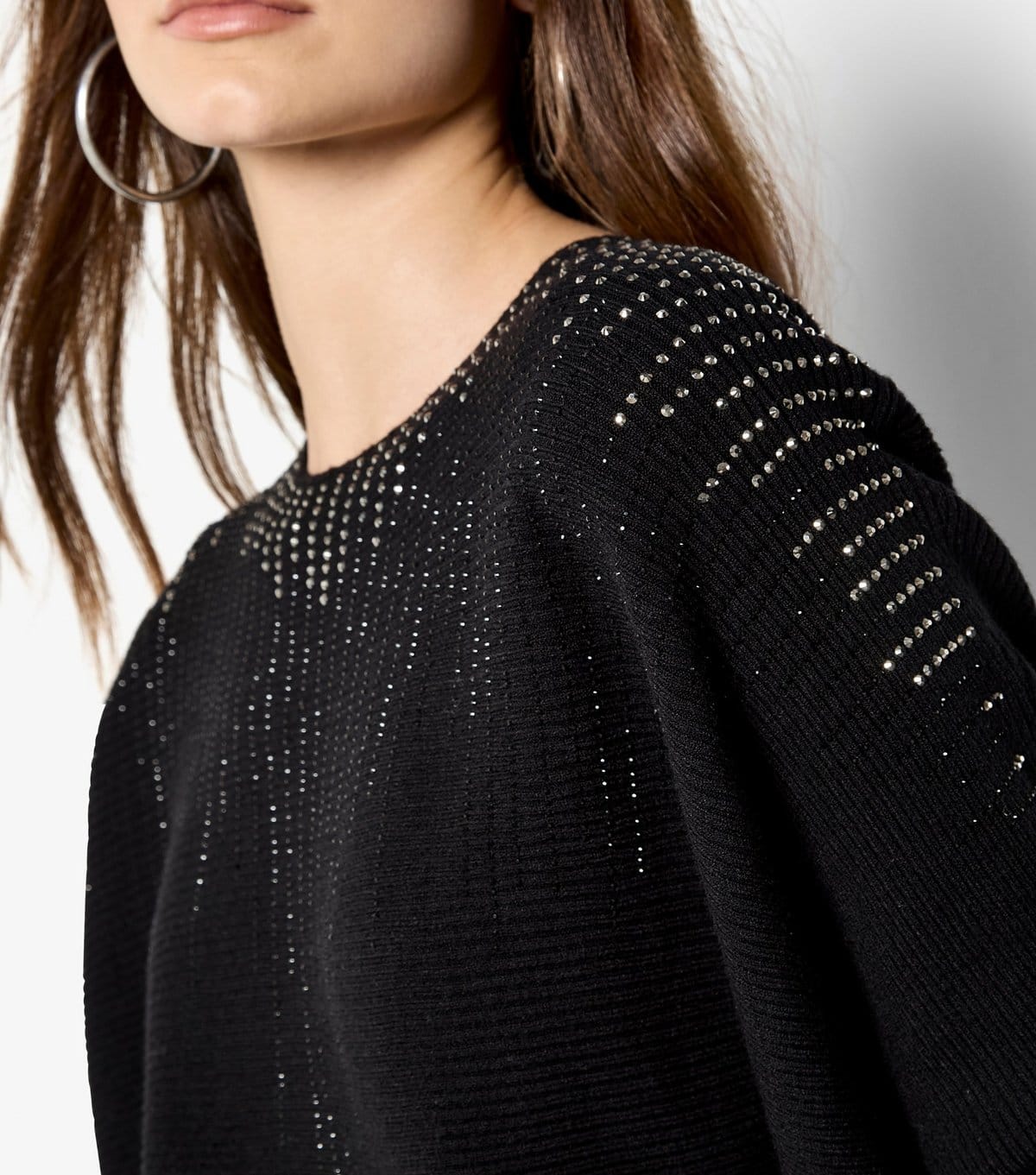 Apricot Women's Black Gradual Sparkle Batwing Jumper Apricot New Look - 4