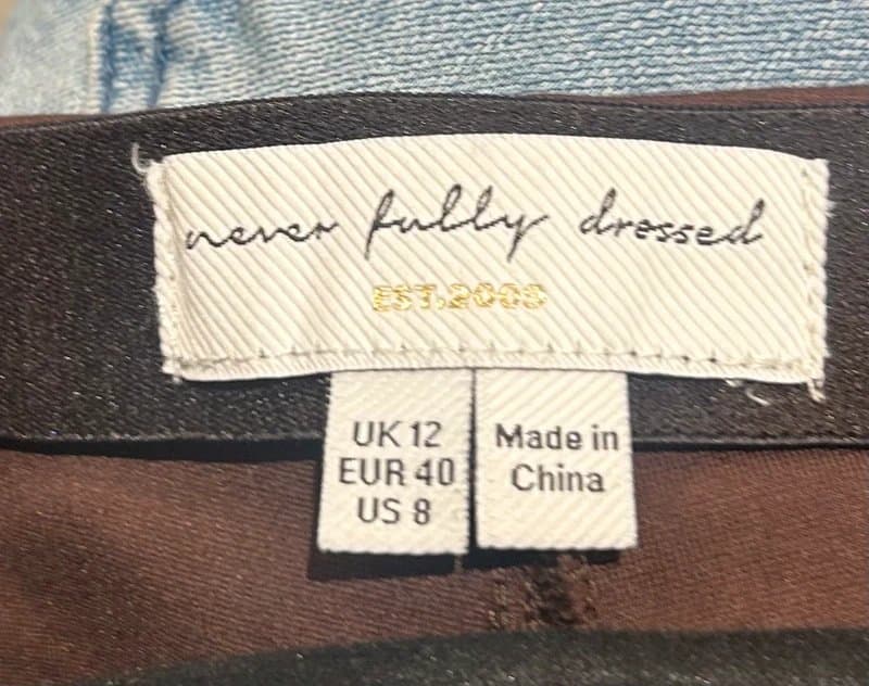 Never Fully Dressed Never fully dressed faux leather / fabric trousers size 12