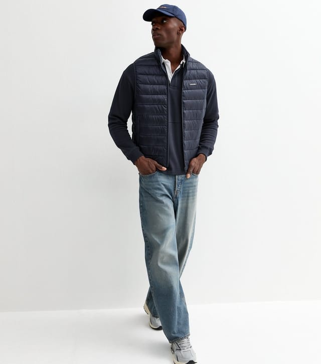 jack & jones Men's Navy Lightweight Bodywarmer Jack & Jones New Look - 3