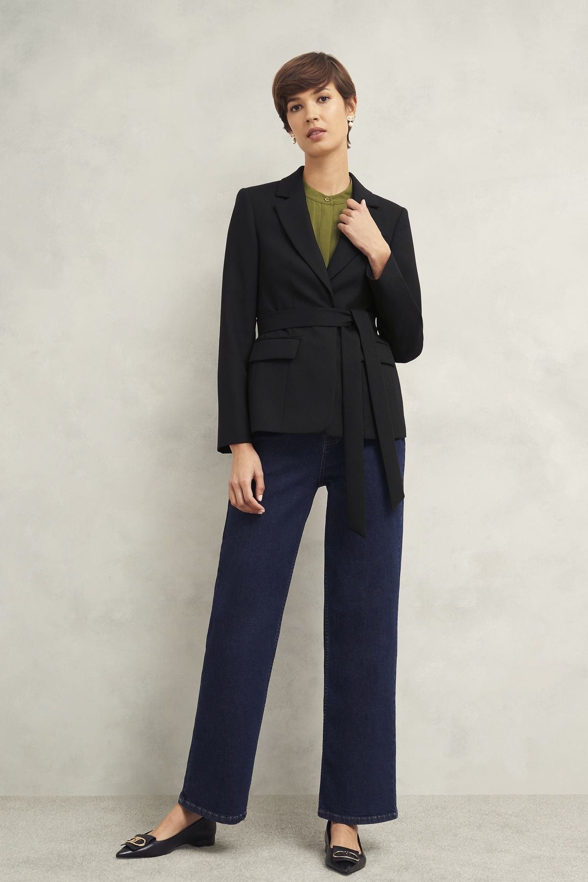 Hobbs London Hobbs London Women's Casey Tie Waist Jacket in Black - 3