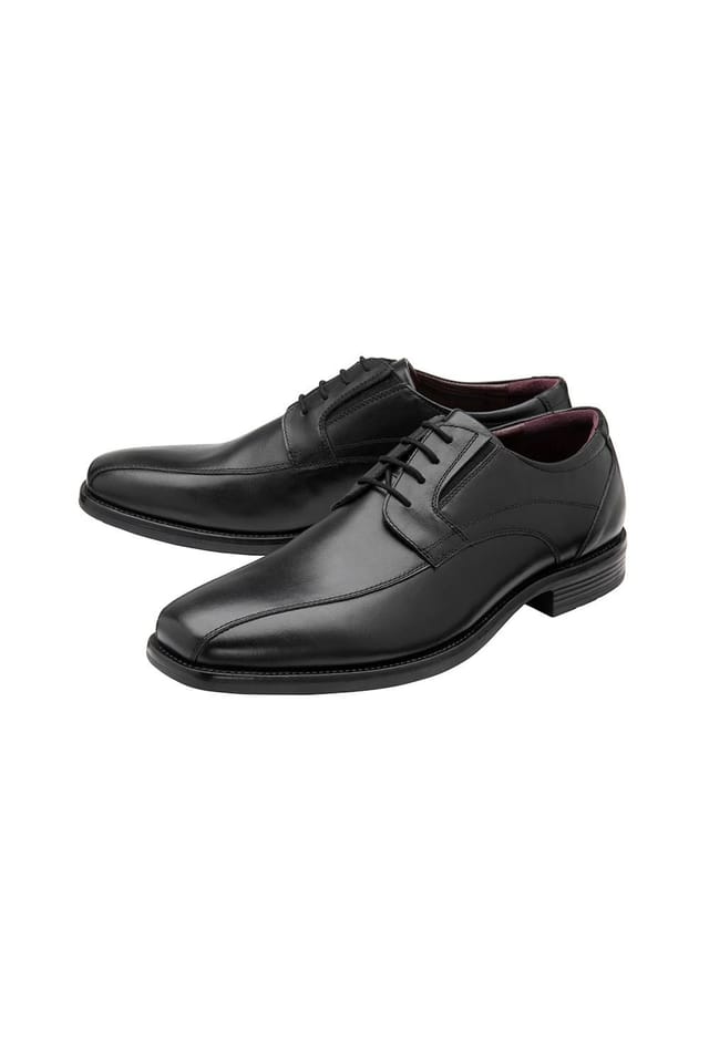 Lotus Lotus Men's Black 'Maddock' Leather Derby Shoes - 2