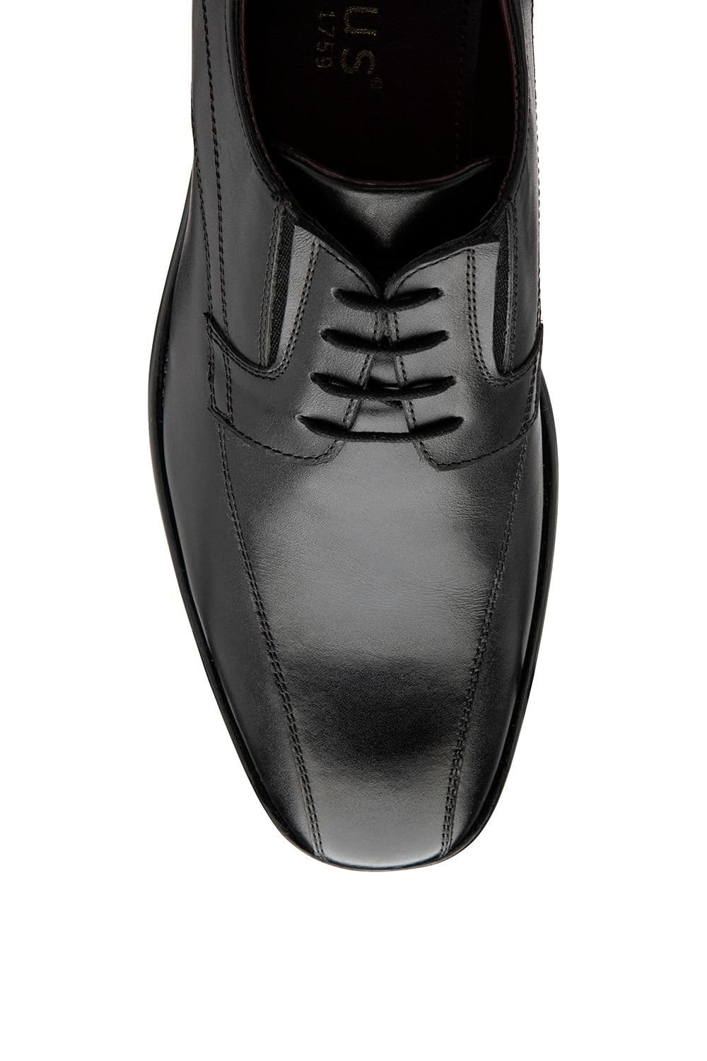 Lotus Lotus Men's Black 'Maddock' Leather Derby Shoes - 4
