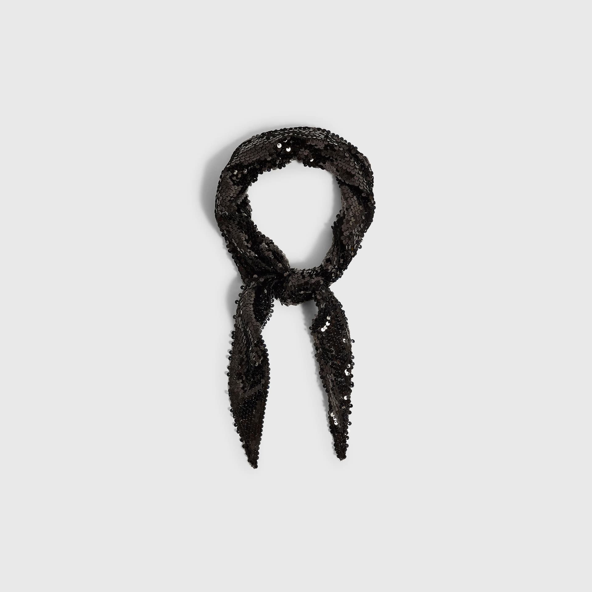 River Island River Island Womens Black Sequin Scarf