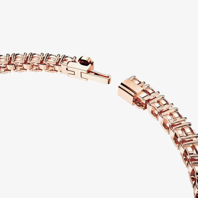 Swarovski Swarovski Women's Matrix White Rose Gold Plated Tennis Bracelet 5657659 M - 3
