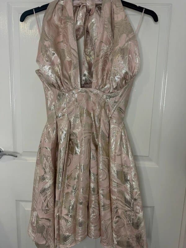 ASOS ASOS Luxe Metallic Jacquard Mini Dress