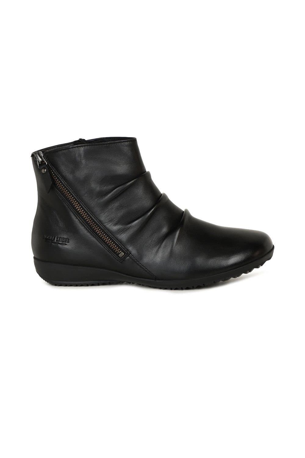 Josef Seibel Josef Seibel Women's Black Leather Ankle Boots