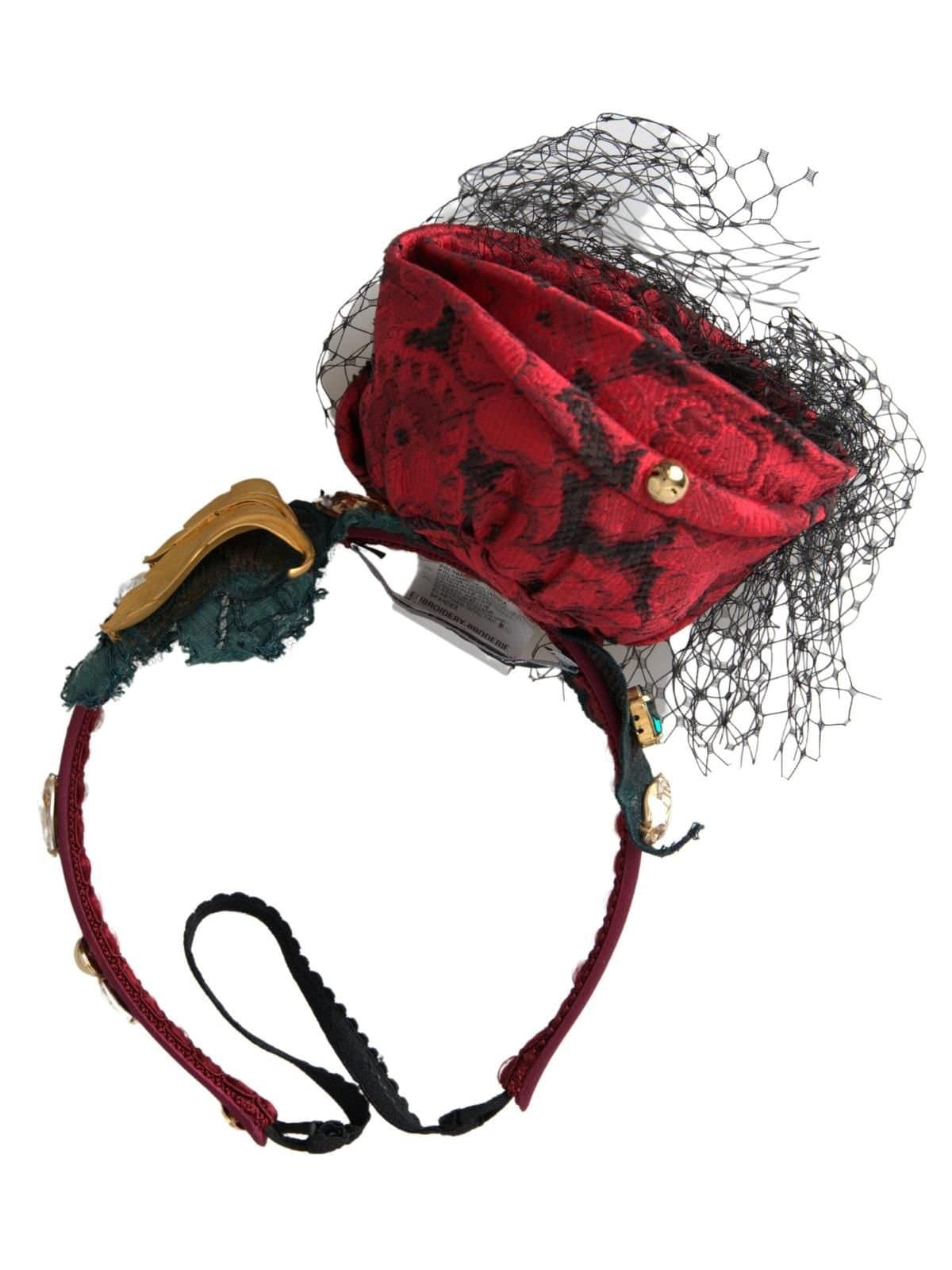 Dolce & Gabbana Dolce & Gabbana Red Rose Silk Headband