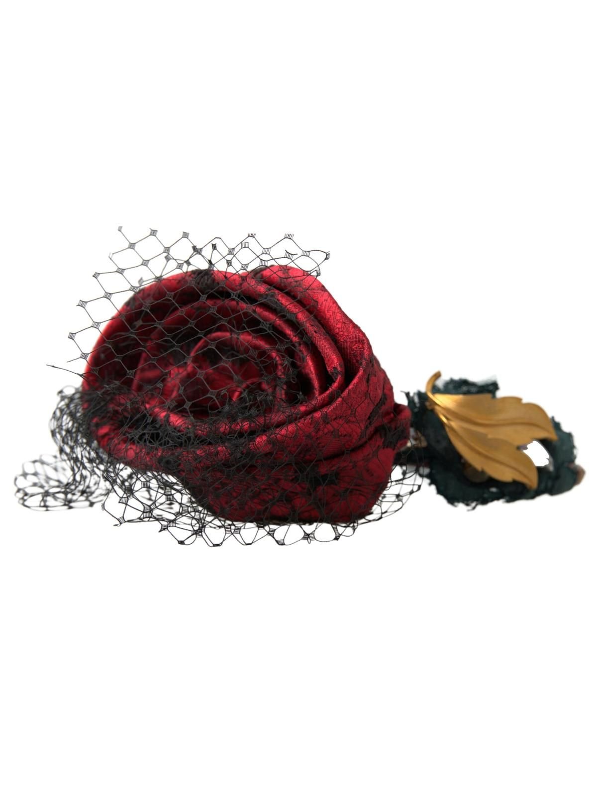 Dolce & Gabbana Dolce & Gabbana Women's Red with multicolor Rose Silk Crystal Netted Logo Diadem Headb - 2
