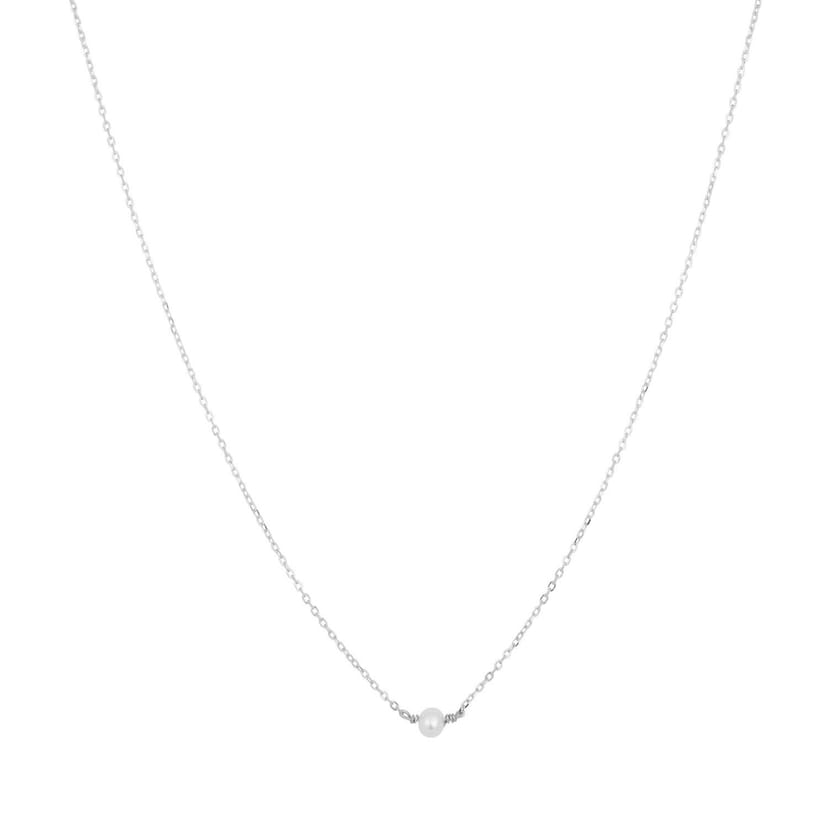 Gold Trip Gold Trip Women's Single Pearl Necklace in Silver - 1