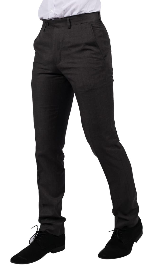 Paul Andrew Paul Andrew Men's Charles Light Summer Trousers in Charcoal - 2