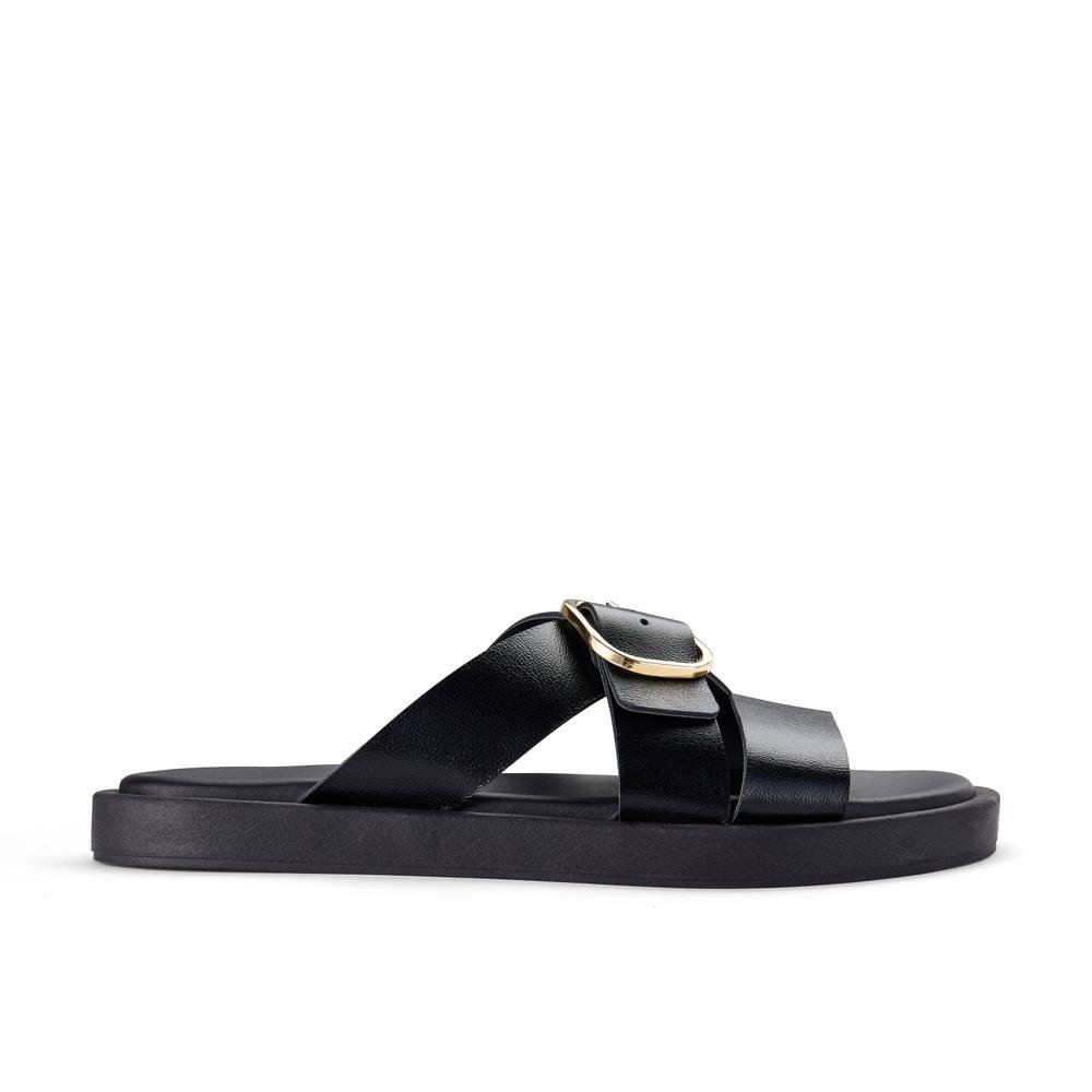 Clarks Clarks Women's Ravina Strap Black Flat Sandals - 1