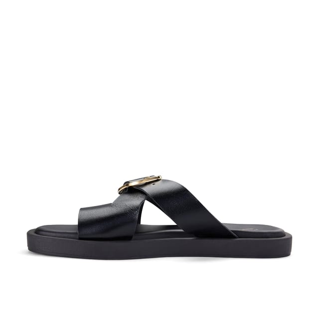 Clarks Clarks Women's Ravina Strap Black Flat Sandals - 2