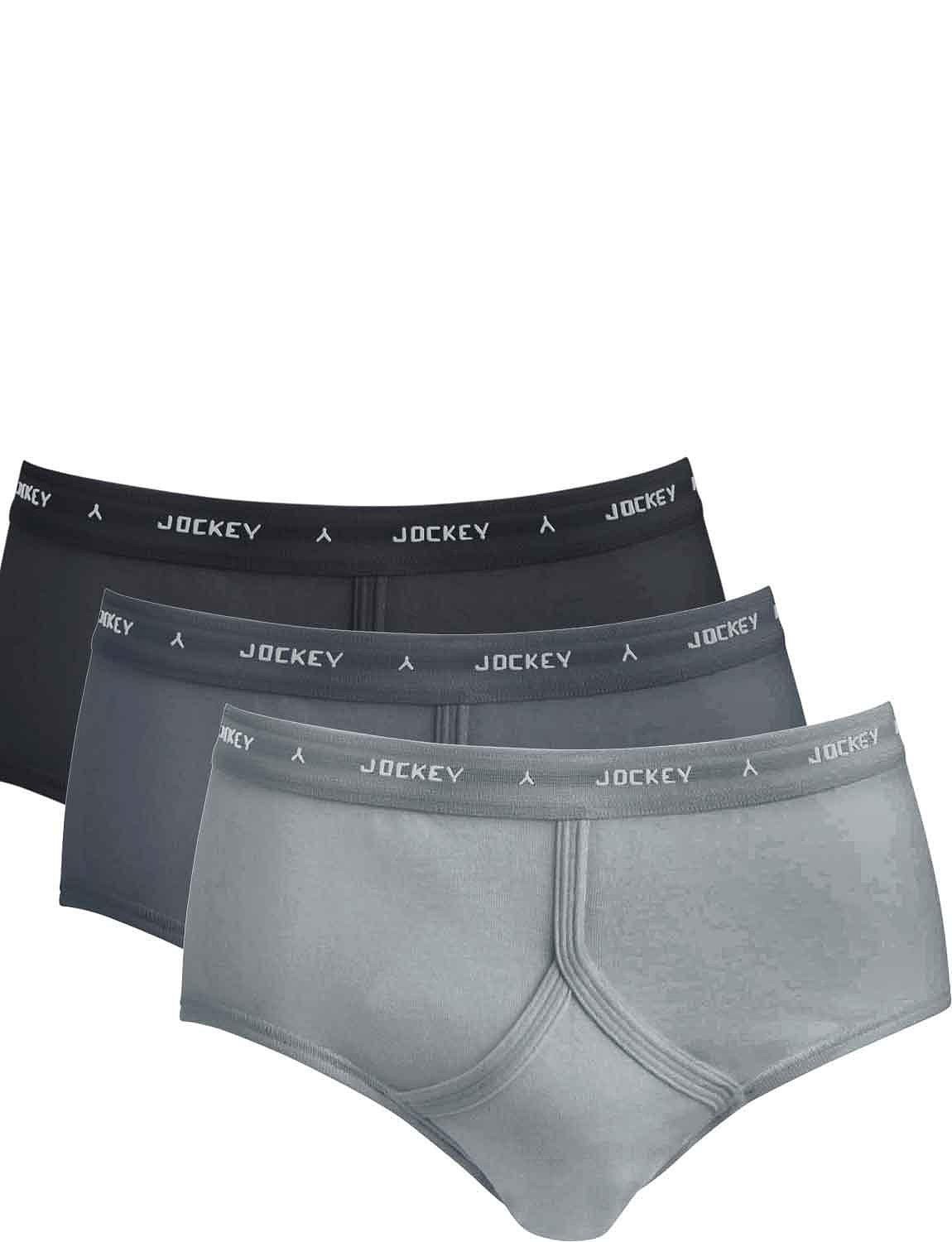 Jockey Jockey Men's Y-Front Briefs Pack Of 3 in Charcoal - 3